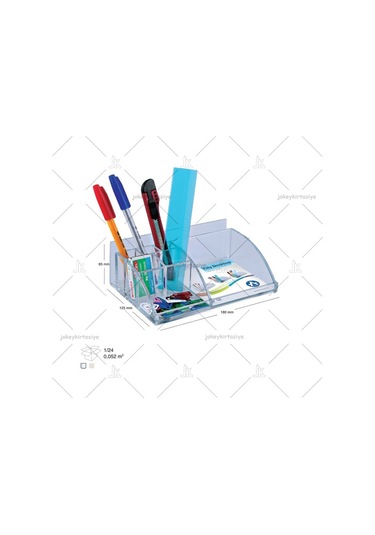 7 Bölmeli + Küp Bloknotlu Şeffaf Organizer