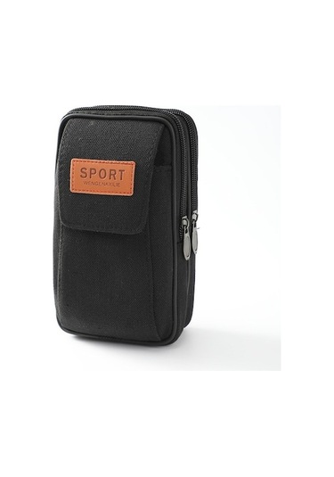 Maoyaya Trendooze Chelsea Bel Çantası Kanvas Cep Telefonu Çantası Erkekler İçin Çok Fonksiyonlu Bel Çantası-siyah Mi Siyah, Erkek Modelleri Siyah