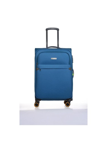Pierre Cardin Ultra Light Hafif Lüx Kumaş Büyük Boy Valiz Mavi Pc6000 Mavi