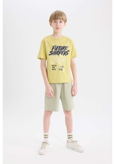 DeFacto Erkek Çocuk Beli Lastikli Cepli Pike Şort B5925A825SMKH271
