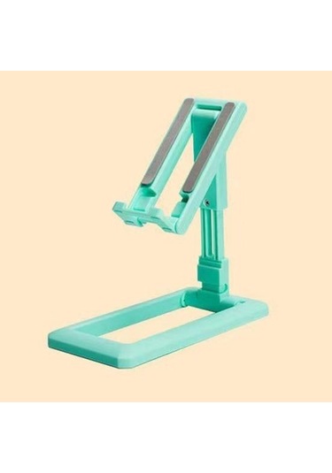 Beyaz Cep Telefonu Tutucu Sabit Katlanabilir Döner Şarj Kaymaz Delik Çift Eksenli Telefon Standı Kompakt Telefon