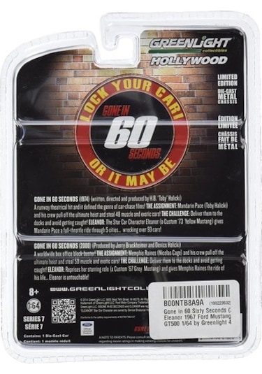 Greenlight Eleanor 60 Saniye 1967 Mustang 1:64 Model Araba