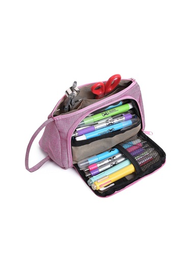 Kızlar İçin Kalem Kutusu, Pembe, Kalem Çantası, Sevimli Kalem Kutusu, Çanta, Gençler İçin Okul Malzemeleri Diğer