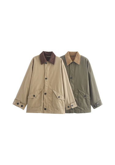 Kadınlar İçin Bol Kesimli, Büyük Beden, Kısa Ve Rahat Kanvas Ceket Lacivert