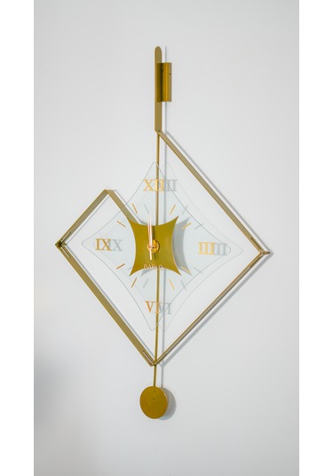 Eksen Gold Klasik Bablo Premium Duvar Saatleri Gold