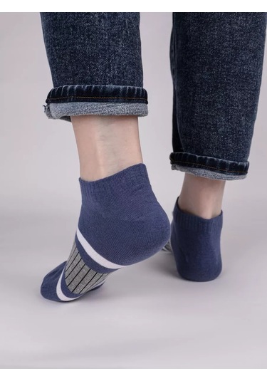 Fn Varan Kısa Çizgili Çorap Seti - 5 Çift 221812500 Beyaz