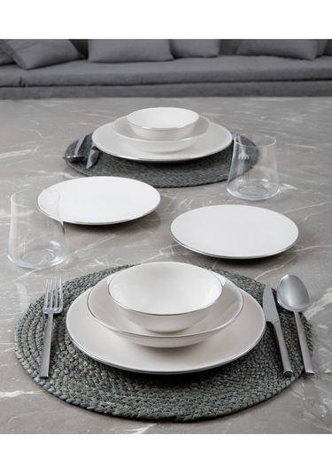 Hayal Platin Yaldız 24 Parça Yemek Takımı 6 Kişilik