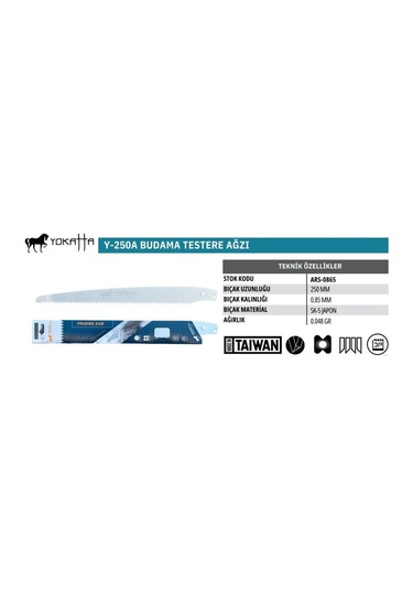 Yokatta Ykt-250a Yedek Testere Ağzı 250 Mm