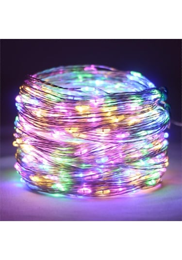 Jms Kongdii Çok Renkli 30/100/200m Led Bakır Tel Işıklar Sokak Garland Led Uzaktan 30m 300led Çok Renkli