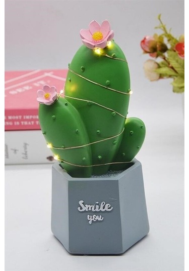 Buffer Led Işıklı Kaktüs Biblo Ev Dekorasyon Ve Hediyelik Eşya Led Aydınlatma Çok Renkli