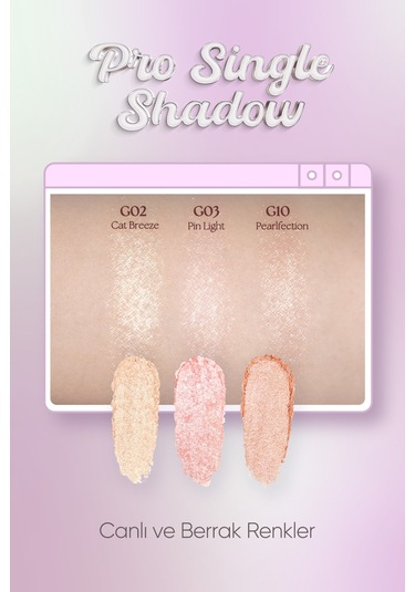 İnci Işıltılı Kremsi Dokuya Sahip Tekli Far Clio Pro Single Shadow 23fw G02 Cat Breeze