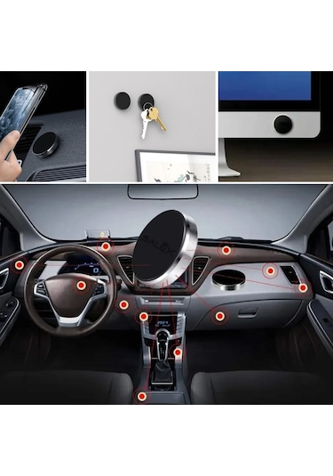 Zmc Bilişim Tüm Modellerle Uyumlu Manyetik Araç İçi Telefon Tutucu Çok Amaçlı Güçlü Mıknatıs Tutucu