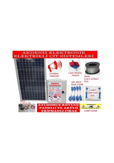 Elektrikli Çit Ayi ve Domuz Kovucu 50 Watt 24A Cihaz