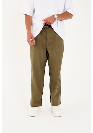 Rocqerx R-4419 Fermuarlı Baggy Pantolon Haki