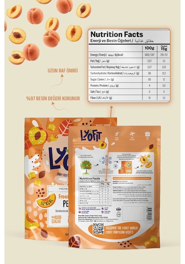 Lyofit Food Freeze Dried Şeftali 15 G
