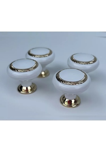 F Furnitura Klasik Mobilya Düğme Pimi 207132219 Beyaz