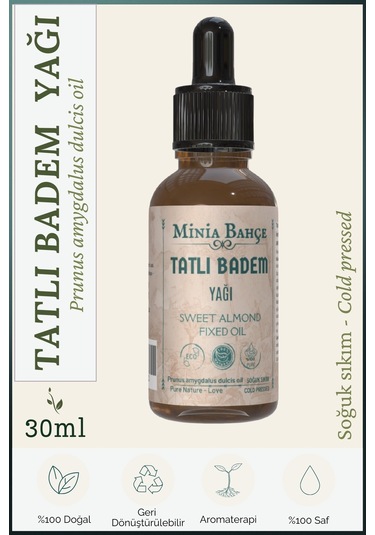 Minia Bahçe Tatlı Badem Kalıcı Yağı 30 ML