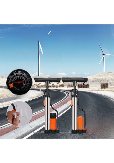 Yifomall Stainless Steel Yüksek Basınçlı El Pompa - Bisiklet, Araba, Elektrikli Araç, Motosiklet, Trispot Ve Basketbol Topu İçin Ev Kullanıma Uygun