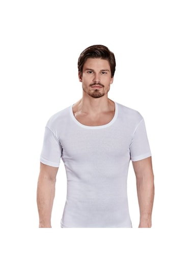 Berrak 1002 Erkek Fanila Kısa Kol Bisiklet Yaka Atlet 3'Lü Paket