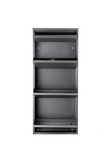 Kaser Metal 3'lü Ekstra Metal Ayakkabılık Antrasit