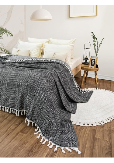 Battaniye Pamuk Riona 180x200 Cm Siyah