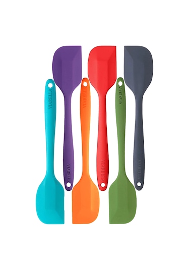 6'lı Silikon Spatula Seti Isıya Dayanıklı Yanmaz Yapışmaz 27cm