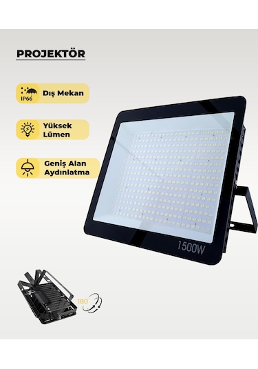 1500w Led Projektör 6500k Beyaz Işık 1 Adet