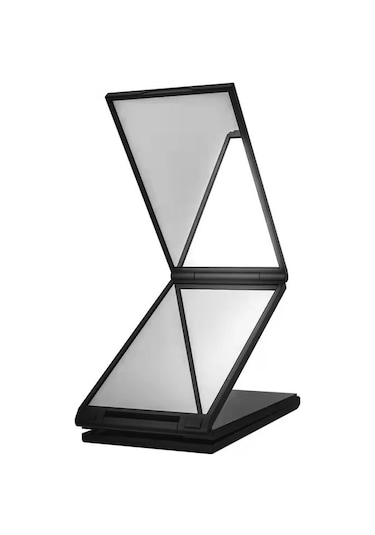 Sones Dört Taraflı Katlanabilir Çok Açılı Panoramik Taşınabilir Makyaj Aynası Siyah