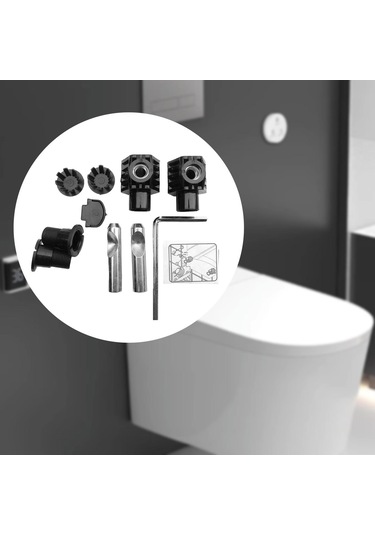 Homyl Duvara Monte Tuvalet Sabitleme Kitleri Pratik Banyo Siyah