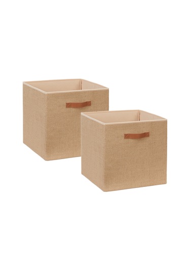 Ocean Home Textile 2'li Jüt Kutu Set 33x30x33 cm
