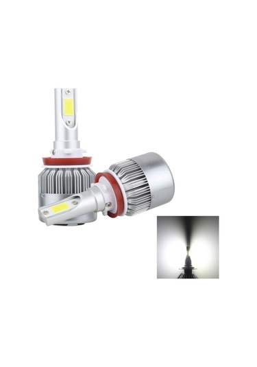 Sones 2 Adet H8/h9/h11 18w 1800 Lm 6000k Ip68 Casnbus Sabit Akım Araba Led Far 2 Cob Lambalı, Dc 9-36v Beyaz Işık