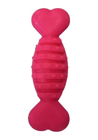 Plastik Halter Dikenli Kemik Büyük 20 Cm Pembe