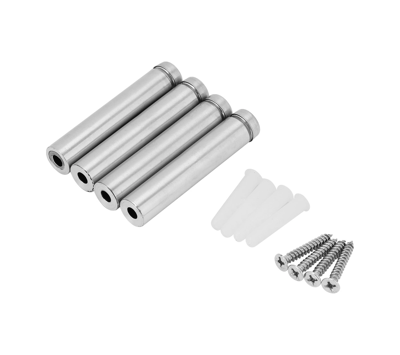 Yaleker 4 Adet Paslanmaz Çelik Cam Sabitleyici 12 80mm - Duvar Dekorasyonu, Kolay Kurulum, Dayanıklı Ve Paslanmaz Diğer