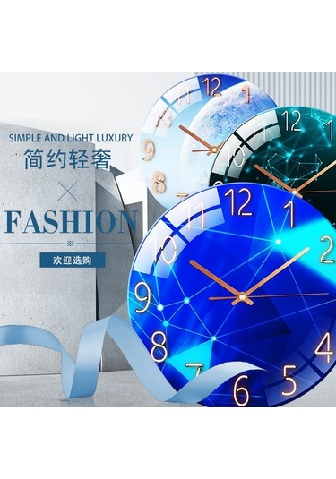 Novahub Özel Tasarım Sessiz Saat - Avrupa Kuartz, Dayanıklı Cam, Çok Renkli Koleksiyon Çok Renki