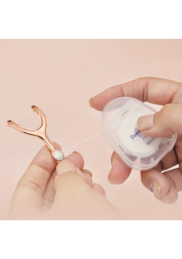 Willowhaven Paslanmaz Çelik Diş İpi Seti, Taşınabilir Yeniden Kullanılabilir Diş İpi Aparatı