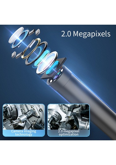 Hfambition Wifi Bağlantılı 8mm Endoskop: 3 Metre Kablo, Yüksek Çözünürlüklü Görüntüleme, Suya Dayanıklı, Mobil Uyumlu