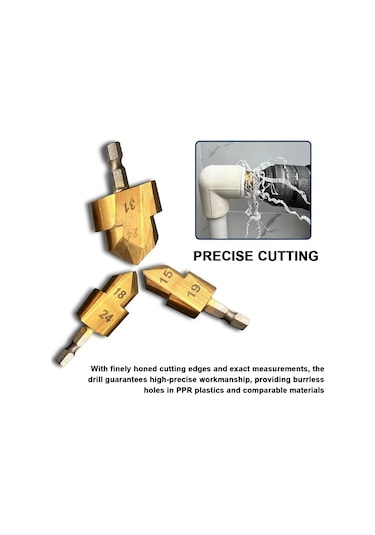 Geeroyoo Ppr Boru Genişletme Matkabı - 6.35mm Şaft Çapı, Yüksek Hassasiyetli Kesme Ve Kolay Talaş Çıkarma Özelliği İle Profesyonel Kullanım