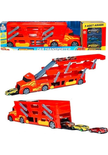 King Toys TKM-1032 3 Katlı Araçlı Tır Seti