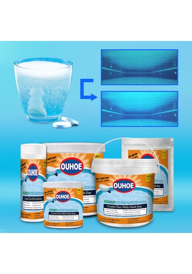 Monyee Ouhoe Havuz Temizleme Ve Koku Giderici Tabletleri - 180 Adet Kutu - Hızlı Lekesizleştirme, Alg Önleme, Su Berraklığı Sağlar