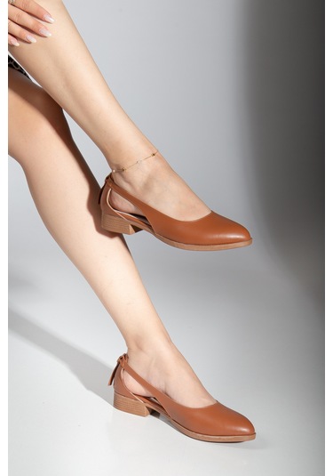 Volpen Cilt Kısa Topuk Ayakkabı Mint Yeşil Taba