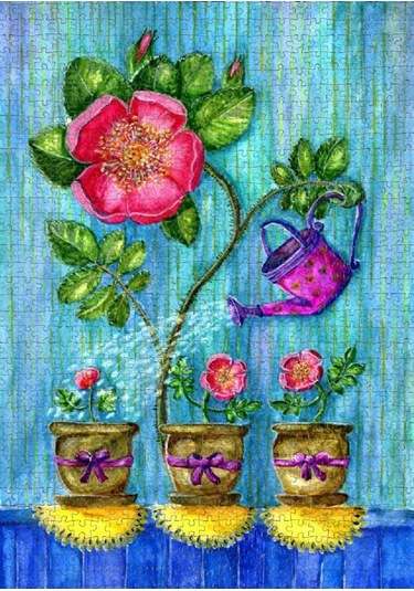 Nova 1000 Parça Anne Sevgisi Puzzle - Çiçek Puzzle