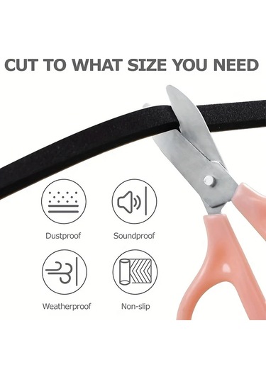 Gateesat 2 Rulo Beyaz 12mm X 3mm Kendinden Yapışkanlı Sessizlik Köpük Bant