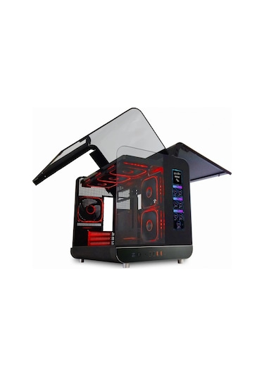 Quadro Qx100 Eagle Usb 3.2 Rgb Atx Mid Tower Siyah Kasa