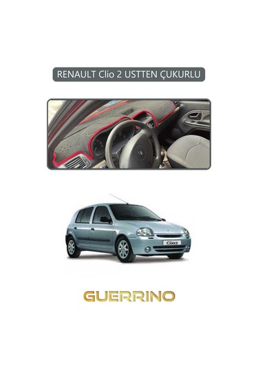 Renault Clio 2 Uyumlu Ustten Çukurlutorpido Koruma Halısı Gri Kenar