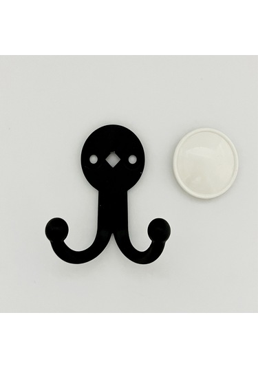 Boncuk Portmanto & Vestiyer Askılık Siyah/Beyaz (1 Adet)