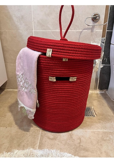 Zengin Design Home Banyo Camaşır Sepeti Zdh-051 Kırmızı