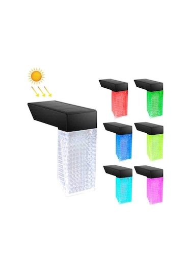 Cbtx Bahçe Aydınlatma Dış Mekan Su Geçirmez Avlu Koridor Basamakları Led Güneş Işığı Sıcak + Renkli Işık