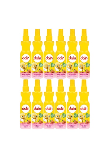 Dalin Kolay Saç Tarama Spreyi 200ML Badem Özlü (12 Li Set)