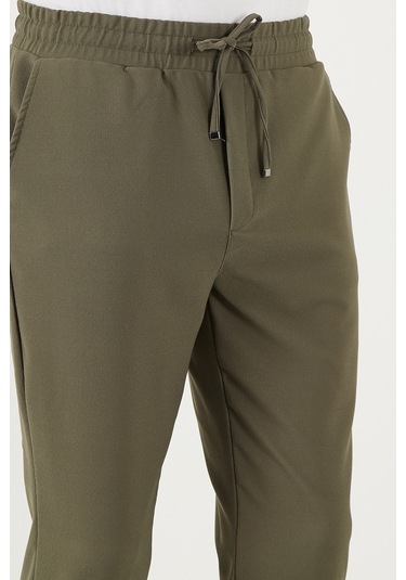 Buratti Streç Regular Fit Normal Bel Düz Paça Jogger Erkek Pantolon Cf25617953 Haki