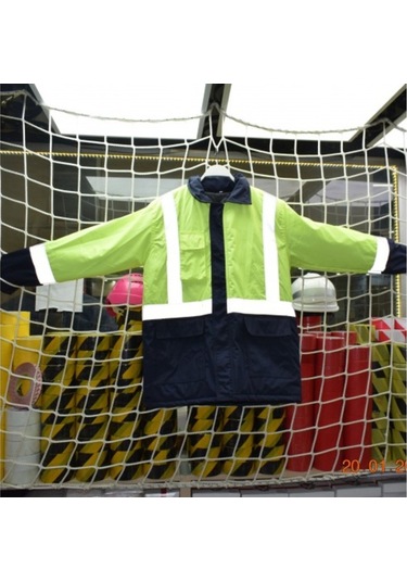 Bondit Kumaştan Kapitoneli Çok Cepli Yerli Işci Parkası / Montu